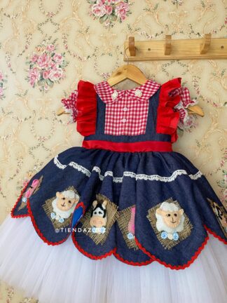 Vestido Tematico Encanto Granjerita Rojo