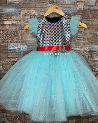 Vestido de Niña Sirena, Sirenita Encantadora