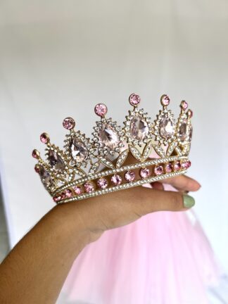 Tiara Rosada Celestial Resplandor
