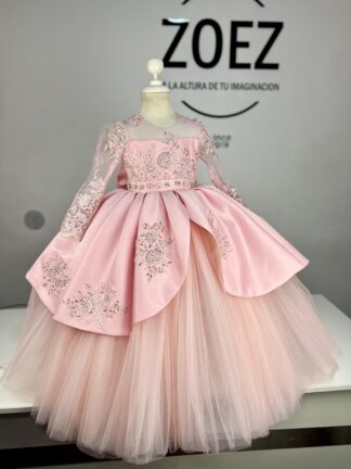 Vestido para Niña color Nude Rosa