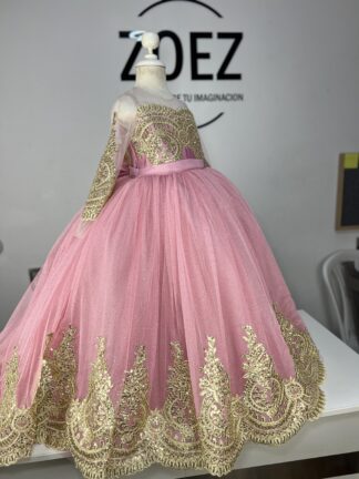 Vestidos de niñas color Palorosa con dorado